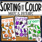 Sorting by Color with sorting Mats and Pictures