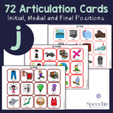 /j/ Articulation Cards - Initial, Medial and Final