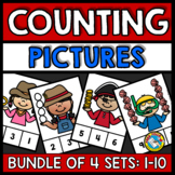 COUNT & MATCH COUNTING TASK CARD ACTIVITY NUMBERS 1-10 PRE