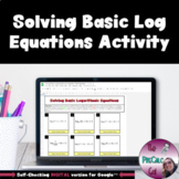 Solving Basic Logarithmic Equations Digital Self Checking 