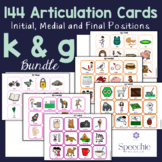 /k/ and /g/ Articulation Cards - Initial, Medial and Final