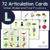 /l/ Articulation Cards - Initial, Medial and Final