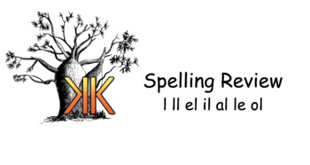 Preview of /l/ Spelling Daily Review/Warm Up- l ll el il al le ol- Editable!