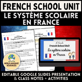 À l’école: French School Unit - Le système scolaire en France