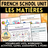 À l’école: French School Unit - Les matières scolaires (Sc