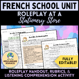 À l’école: French School Unit - Roleplay Skit at a Station