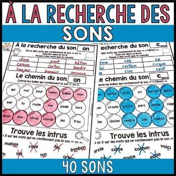 Preview of French Sounds - Phonics - À la recherche des sons -Graphèmes variés - Les sons