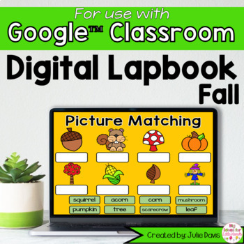 Preview of Fall Digital Interactive Notebook for Google Classroom