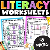 Language Arts Worksheets Packet  1st Grade and 2nd Grade - Grammar Worksheets