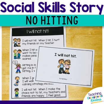 Preview of Social Skills Narrative Story No Hitting for Teaching to Keep Hands to Yourself