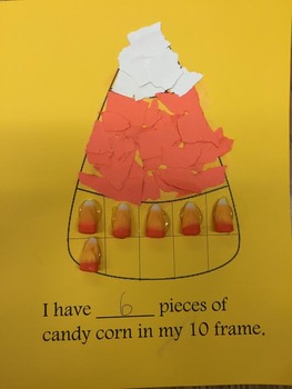 Preview of Candy Corn Ten Frame Math