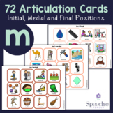 /m/ Articulation Cards - Initial, Medial and Final