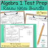 Algebra 1 Review Differentiated Unit Notes Sheets (NYS Alg