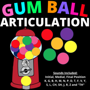 Preview of #may2023SLPsGoDigital Gumball Articulation | Interactive PPT | Speech Therapy