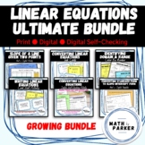 [GROWING Bundle] Linear Equations Activities & Templates