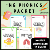 -ng Phonics Worksheets UNIT BUNDLE | ing ang ong ung | Wor