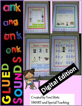 Preview of Distance Learning Google Slides Fun Phonics nk and ng endings (First grade)
