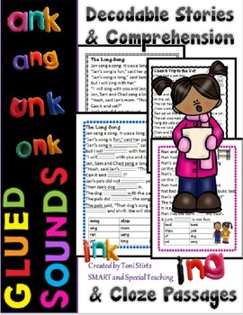 Preview of -nk &-ng Reading Passages & Comprehension Distance Learning Google First Grade
