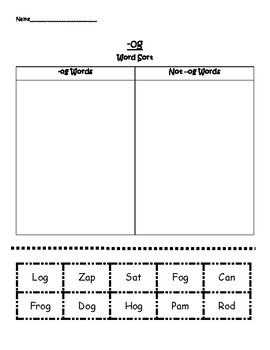 -og Word Family Book and Worksheet by Kickin it in Kindergarden | TPT