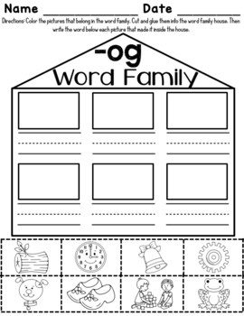 Og Word Family Worksheets