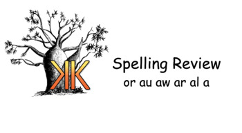 Preview of /or/ Spelling Daily Review/Warm Up- ar, au, aw, or, al, a- Editable!