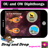 "ou" and "ow" Diphthongs Space Theme on Boom Cards™