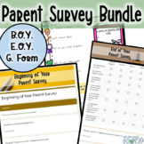 Bundle: Parent Surveys  (2 surveys: Beginning & End of Year)