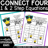 Connect Four One-Step and Two-Step Equations Game Math Sta