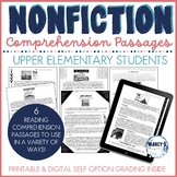 Nonfiction reading comprehension with questions passages, 