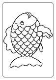 #overtherainbow / The-Rainbow Fish Colouring Sheets