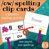 /ow/ Spellings Clip Cards