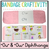 "ow" "ou" Diphthongs Bandage Craftivitiy