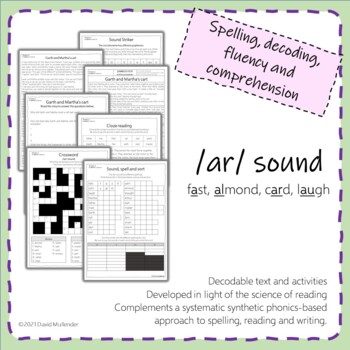 Preview of 'ar' phoneme - spelling, decoding, fluency and comprehension pack