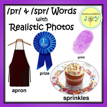 Preview of /pr/ & /spr/ Words with  Realistic Photos
