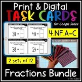 Complete Fractions Task Cards DIGITAL & PRINT *MEGA Bundle*