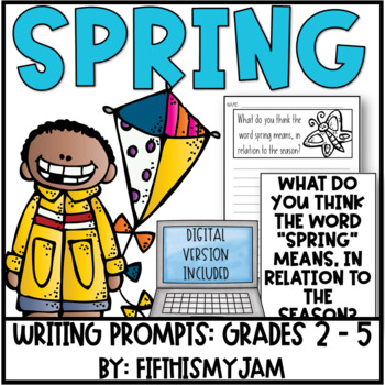 Preview of Spring Writing Prompts | Digital Included