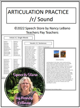 Teacher Created Learning Resource Speech Therapy R Sound Articulation Ring 