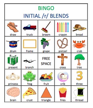 r blends articulation bingo by speech spice teachers