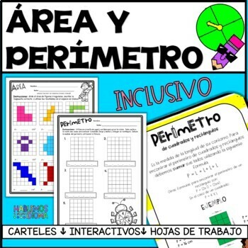 Área y perímetro presentación digital, Spanish PowerPoint