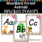 Woodland Animals Classroom Decor Alphabet Posters - Italic