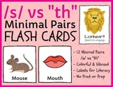 /s/ vs "th" - MINIMAL PAIRS - FLASHCARDS - initial & final
