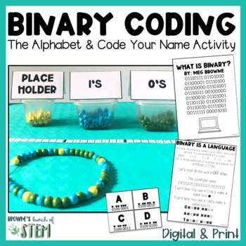 Preview of Intro to Binary: Coding Your Name {Print & Digital}