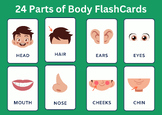 ♥ set of 24 Body Parts FlashCards ♥