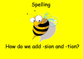 Preview of -sion and -tion - Spelling (Notebook)