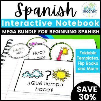 Preview of Spanish Interactive Notebook Activities MEGA Bundle 1