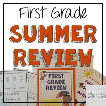 Preview of First Grade Summer Skills Review Packet