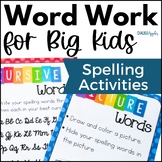 Spelling Activities for any list: Word Work for Big Kids