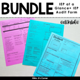 Bundle of Editable IEP Snapshot + Editable IEP Audit Form