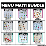 menu math worksheets teachers pay teachers