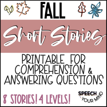 Preview of Fall Short Stories Printable Worksheets | Fall Stories Comprehension